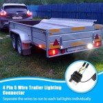 26FT Waterproof 4 Pin Trailer Wiring Harness Kit