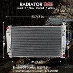 Alloyworks Aluminum Radiator with Fan for Chevy C/K