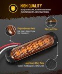 4Pcs Amber LED Trailer Clearance Side Marker Lights