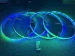 4PCS RGB LED Wheel Ring Lights with App Control