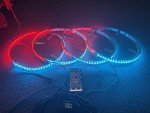 4PCS RGB LED Wheel Ring Lights with App Control