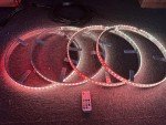 4PCS RGB LED Wheel Ring Lights with App Control