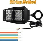 LED Spot Light Side Mirrors for UTV Roll Cages