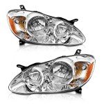 Toyota Corolla Headlight Assembly 2003-2008 Pair