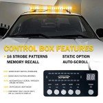 Xprite 48 Inch LED Emergency Strobe Light Bar
