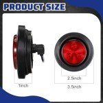 12 Pcs LED Trailer Marker Lights - Amber & Red