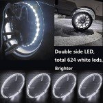 17in LED Wheel Ring Lights with Remote Control