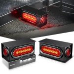Nilight 2-Pack Steel Trailer Light Housing Kit