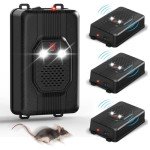 Rodent Repellent with Strobe Light - 4 Pack