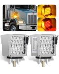 ASNOO 2PCS LED Amber/Red Turn Signal Lights