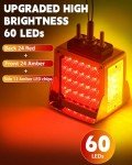 ASNOO 2PCS LED Amber/Red Turn Signal Lights