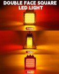 ASNOO 2PCS LED Amber/Red Turn Signal Lights