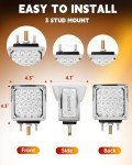 ASNOO 2PCS LED Amber/Red Turn Signal Lights