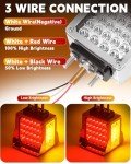 ASNOO 2PCS LED Amber/Red Turn Signal Lights