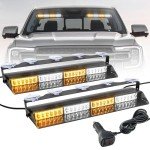 Amber/White 2-in-1 Emergency Strobe Light Bar