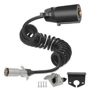 7-Pin to 6-Pin Trailer Light Adapter, 10 ft