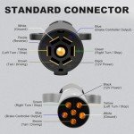 7-Pin to 6-Pin Trailer Light Adapter, 10 ft