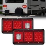 Nilight LED Triple Rectangle Tail Lights - 2PCS