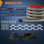Nilight 2PCS 70 Inch LED Emergency Strobe Lights
