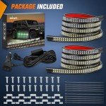 Nilight 2PCS 70 Inch LED Emergency Strobe Lights