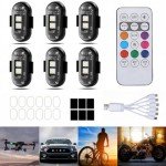 6PCS Wireless LED Strobe Lights with Remote Control