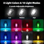 6PCS Wireless LED Strobe Lights with Remote Control