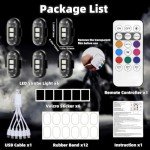 6PCS Wireless LED Strobe Lights with Remote Control
