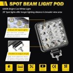 48W Waterproof LED Truck Work Light Pods