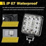 48W Waterproof LED Truck Work Light Pods