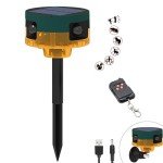 Solar Motion Sensor Alarm with Dog Barking Sounds