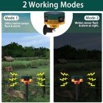 Solar Motion Sensor Alarm with Dog Barking Sounds
