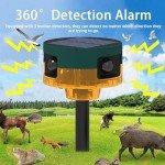 Solar Motion Sensor Alarm with Dog Barking Sounds