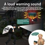 Solar Motion Sensor Alarm with Dog Barking Sounds