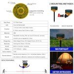 Solar Motion Sensor Alarm with Dog Barking Sounds