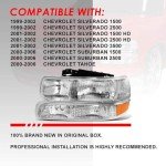 Crystal Headlight Assembly for 99-02 Chevy Silverado