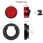 4-Pack 2-Inch Waterproof LED Side Marker Lights