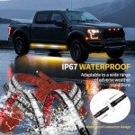 2PCS 70" Amber & White Running Board Lights