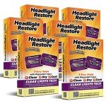 Car Headlight Restoration Wipes - 6 Pack