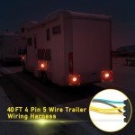 40FT 4 Pin Trailer Wiring Harness and Light Kit