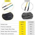 40FT 4 Pin Trailer Wiring Harness and Light Kit