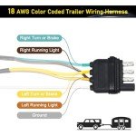 40FT 4 Pin Trailer Wiring Harness and Light Kit
