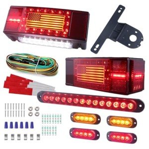XtraGlow LED Trailer Lights with American Flag Design