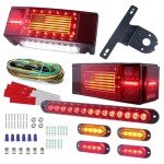 XtraGlow LED Trailer Lights with American Flag Design