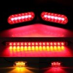6" Oval LED Trailer Tail Lights with Mounts