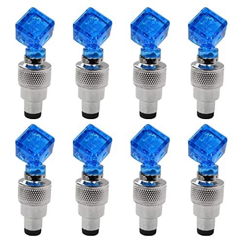 8-Pack LED Valve Stem Caps for Bikes and Cars