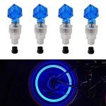 8-Pack LED Valve Stem Caps for Bikes and Cars
