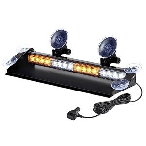 Amber White LED Emergency Strobe Light Bar for Vehicles