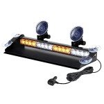Amber White LED Emergency Strobe Light Bar for Vehicles