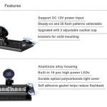 Amber White LED Emergency Strobe Light Bar for Vehicles