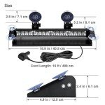 Amber White LED Emergency Strobe Light Bar for Vehicles